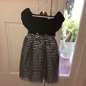 JOE ELLA black and silver holiday Christmas dress, 6x